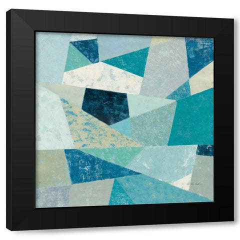 Indigo Geo Metric II Soft Black Modern Wood Framed Art Print by Vassileva, Silvia