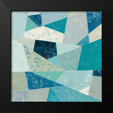 Indigo Geo Metric II Soft Black Modern Wood Framed Art Print by Vassileva, Silvia