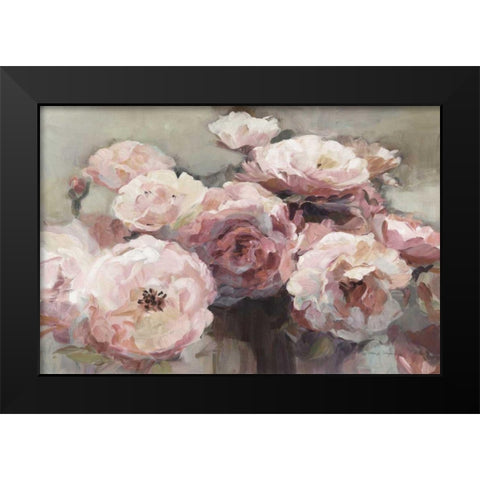 Wild Roses Neutral Black Modern Wood Framed Art Print by Hageman, Marilyn