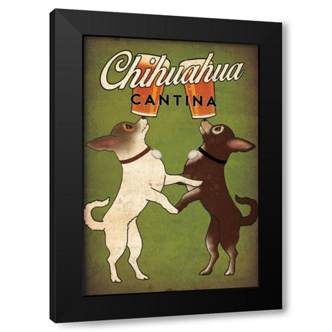 Double Chihuahua Black Modern Wood Framed Art Print with Double Matting by Fowler, Ryan