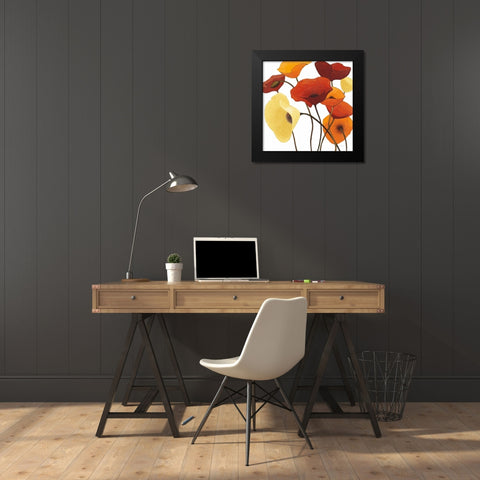 Up One on White Yellow Black Modern Wood Framed Art Print by Novak, Shirley