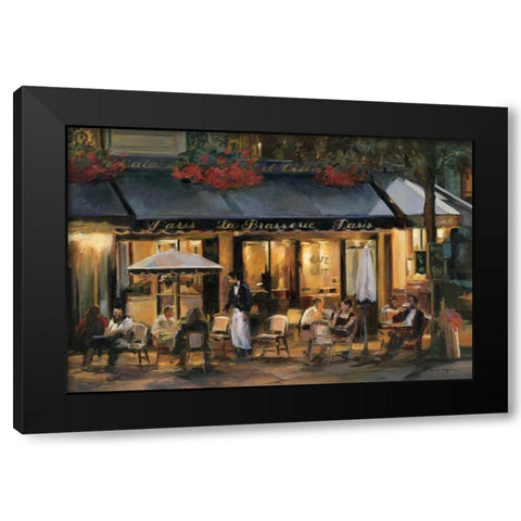 La Brasserie Black Modern Wood Framed Art Print by Hageman, Marilyn