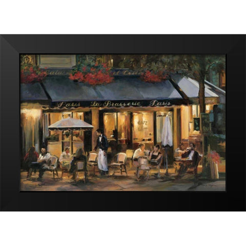 La Brasserie Black Modern Wood Framed Art Print by Hageman, Marilyn