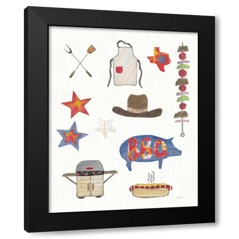 Summer Grilling III Black Modern Wood Framed Art Print by Prahl, Courtney