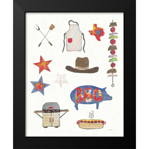 Summer Grilling III Black Modern Wood Framed Art Print by Prahl, Courtney