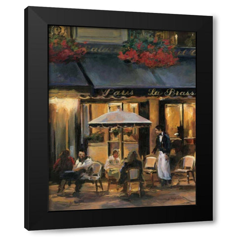 La Brasserie II Black Modern Wood Framed Art Print with Double Matting by Hageman, Marilyn