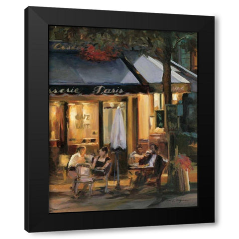 La Brasserie III Black Modern Wood Framed Art Print with Double Matting by Hageman, Marilyn