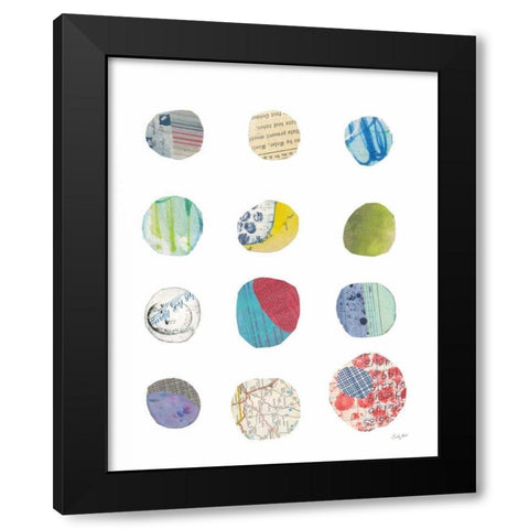 Geometric Collage III Black Modern Wood Framed Art Print with Double Matting by Prahl, Courtney