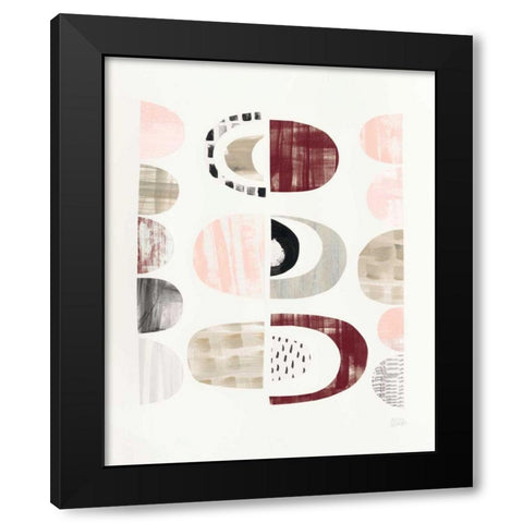 Mod Neutrals II Blush Black Modern Wood Framed Art Print with Double Matting by Averinos, Melissa