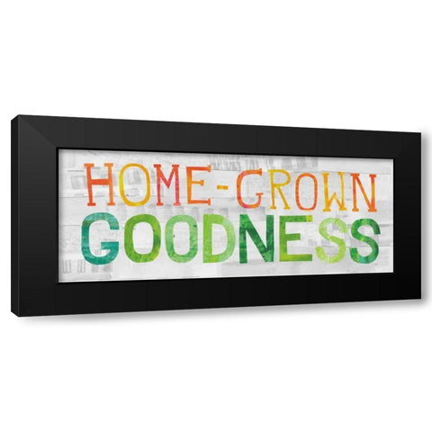 Kitchen Garden Sign II Black Modern Wood Framed Art Print by Averinos, Melissa