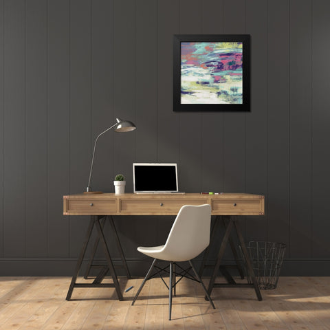 Bright Wave Black Modern Wood Framed Art Print by Vassileva, Silvia