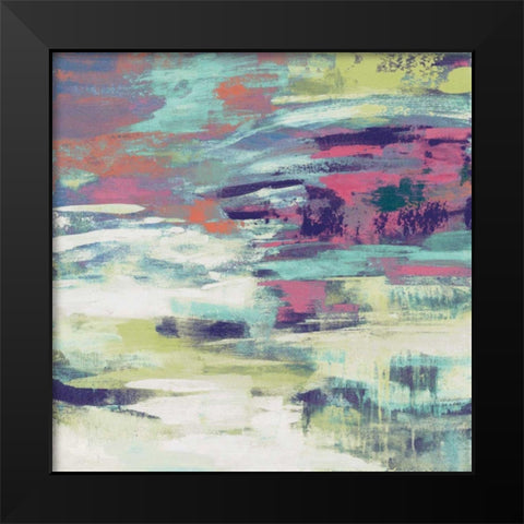 Bright Wave Black Modern Wood Framed Art Print by Vassileva, Silvia