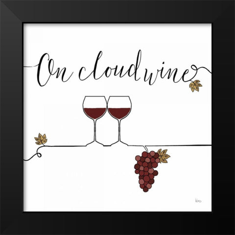 Underlined Wine VIII Black Modern Wood Framed Art Print by Charron, Veronique