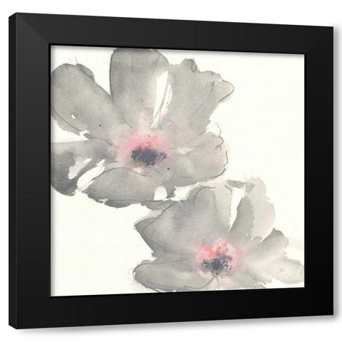 Gray Blush Cosmos I Black Modern Wood Framed Art Print with Double Matting by Paschke, Chris