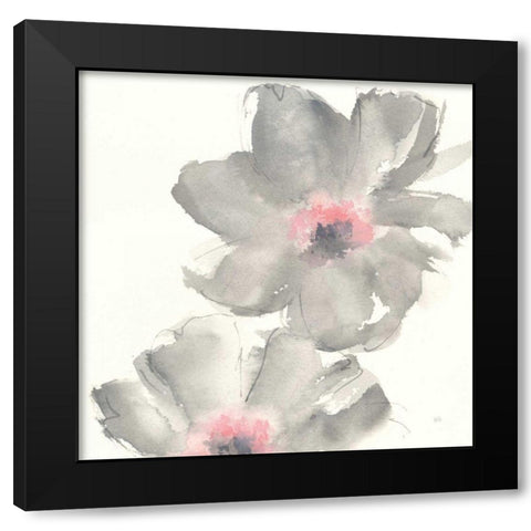 Gray Blush Cosmos II Black Modern Wood Framed Art Print by Paschke, Chris