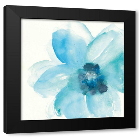 Teal Cosmos II Black Modern Wood Framed Art Print with Double Matting by Paschke, Chris