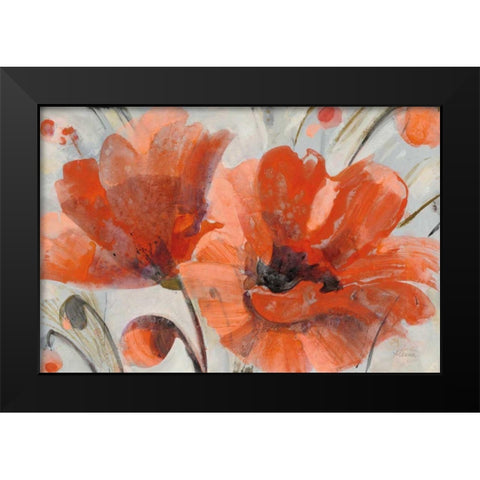 Popping Black Modern Wood Framed Art Print by Hristova, Albena