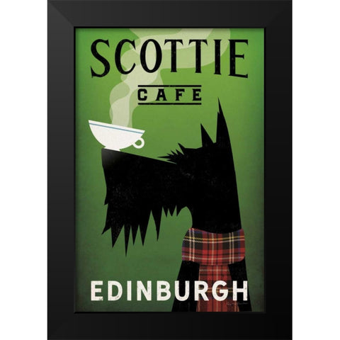 Scottie Cafe Black Modern Wood Framed Art Print by Fowler, Ryan