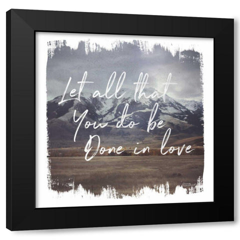 Wild Wishes IV Done in Love Black Modern Wood Framed Art Print with Double Matting by Marshall, Laura