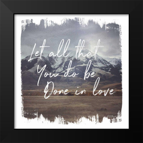 Wild Wishes IV Done in Love Black Modern Wood Framed Art Print by Marshall, Laura