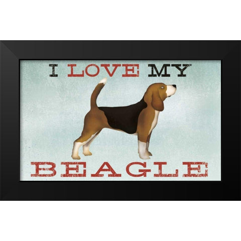 Beagle Canoe Co v3 Black Modern Wood Framed Art Print by Fowler, Ryan