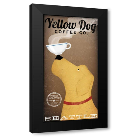 Yellow Dog Coffee Co Seattle Black Modern Wood Framed Art Print with Double Matting by Fowler, Ryan