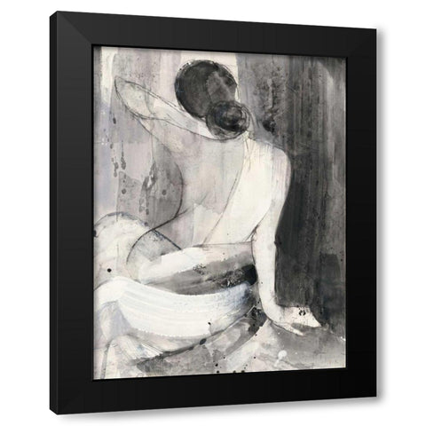 Evening II Black Modern Wood Framed Art Print by Hristova, Albena