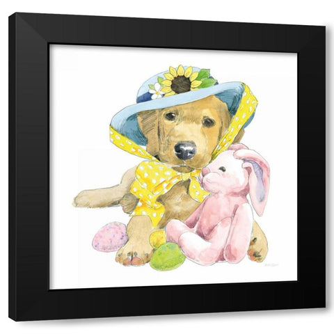 Easter Pups VI Black Modern Wood Framed Art Print by Grove, Beth