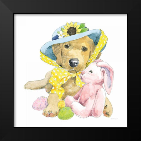 Easter Pups VI Black Modern Wood Framed Art Print by Grove, Beth