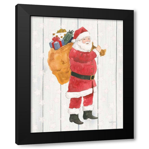 Welcome Christmas I Black Modern Wood Framed Art Print by Jackson, Jenaya