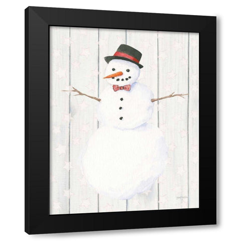 Welcome Christmas II Black Modern Wood Framed Art Print by Jackson, Jenaya