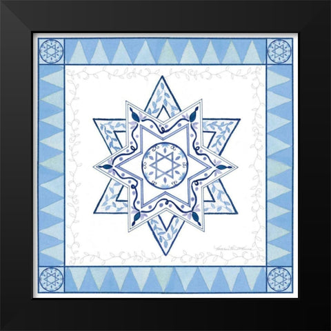 Celebrating Hanukkah I Black Modern Wood Framed Art Print by McKenna, Kathleen Parr