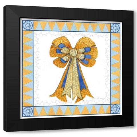 Celebrating Hanukkah IV Black Modern Wood Framed Art Print with Double Matting by McKenna, Kathleen Parr