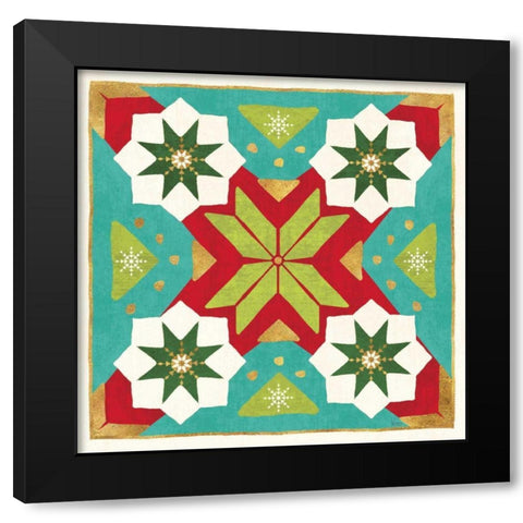 Winter Wishes VII Black Modern Wood Framed Art Print with Double Matting by Charron, Veronique