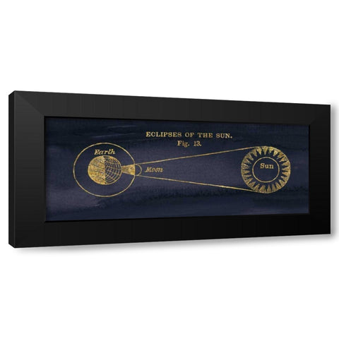 Geography of the Heavens III Blue Gold Black Modern Wood Framed Art Print by Wild Apple Portfolio