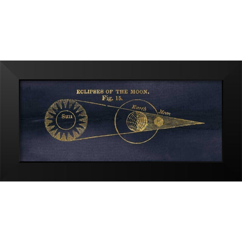 Geography of the Heavens IV Blue Gold Black Modern Wood Framed Art Print by Wild Apple Portfolio