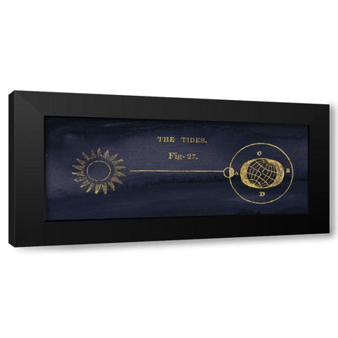 Geography of the Heavens VI Blue Gold Black Modern Wood Framed Art Print by Wild Apple Portfolio
