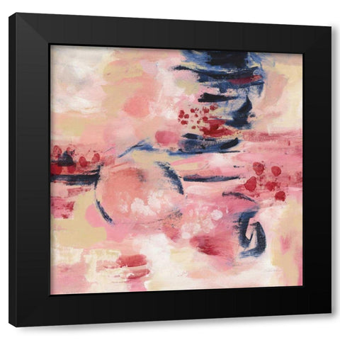 Sakura II Black Modern Wood Framed Art Print with Double Matting by Vassileva, Silvia