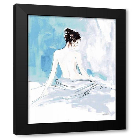 Nude I Blue Black Modern Wood Framed Art Print with Double Matting by Tavoletti, Anne