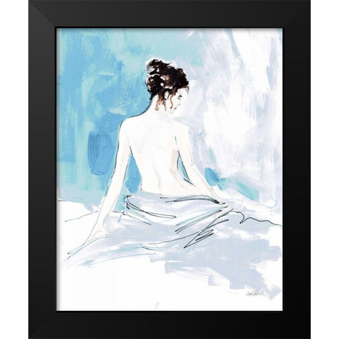 Nude I Blue Black Modern Wood Framed Art Print by Tavoletti, Anne