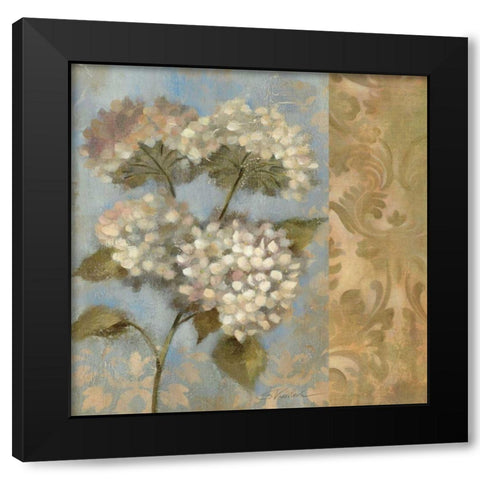 Hydrangea on Soft Blue WAG Black Modern Wood Framed Art Print by Vassileva, Silvia