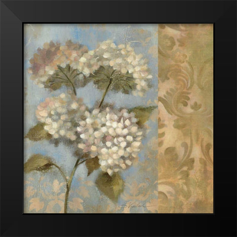 Hydrangea on Soft Blue WAG Black Modern Wood Framed Art Print by Vassileva, Silvia