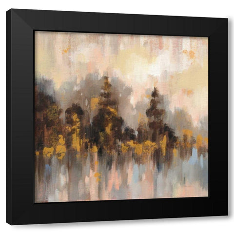 Blushing Forest II Black Modern Wood Framed Art Print by Vassileva, Silvia