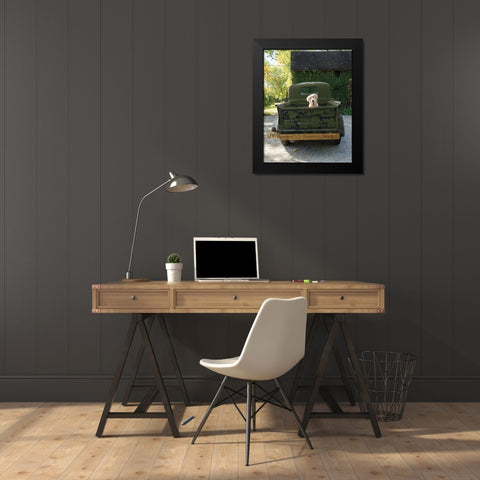 Get Out of Dodge Hunter Green Black Modern Wood Framed Art Print by Dratfield, Jim