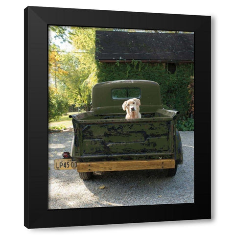Get Out of Dodge Hunter Green Black Modern Wood Framed Art Print with Double Matting by Dratfield, Jim