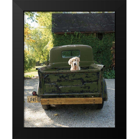 Get Out of Dodge Hunter Green Black Modern Wood Framed Art Print by Dratfield, Jim