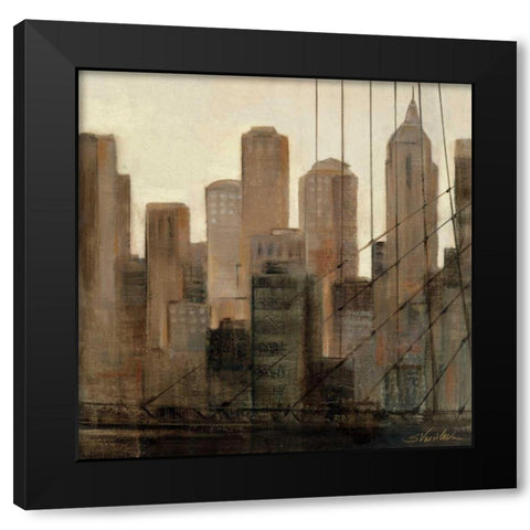 View from the Bridge I Black Modern Wood Framed Art Print by Vassileva, Silvia
