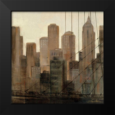 View from the Bridge I Black Modern Wood Framed Art Print by Vassileva, Silvia