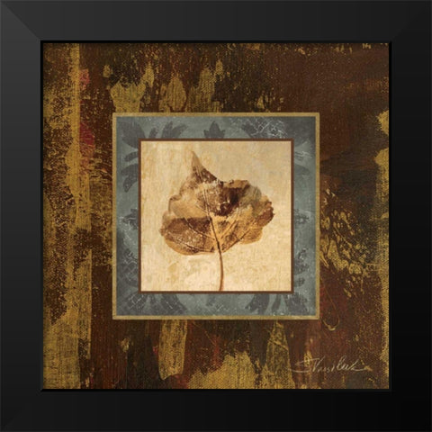 Autumn Leaf Square II Black Modern Wood Framed Art Print by Vassileva, Silvia