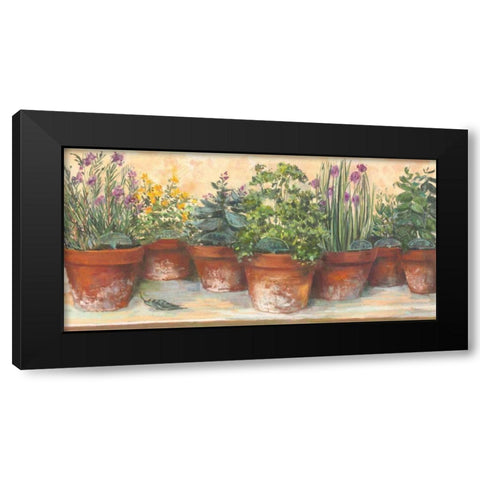 Country Herbs Black Modern Wood Framed Art Print with Double Matting by Rowan, Carol